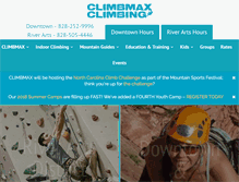 Tablet Screenshot of climbmaxnc.com